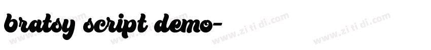 bratsy script demo字体转换